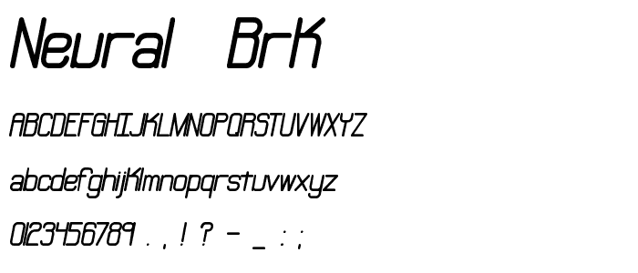 Neural (BRK) font